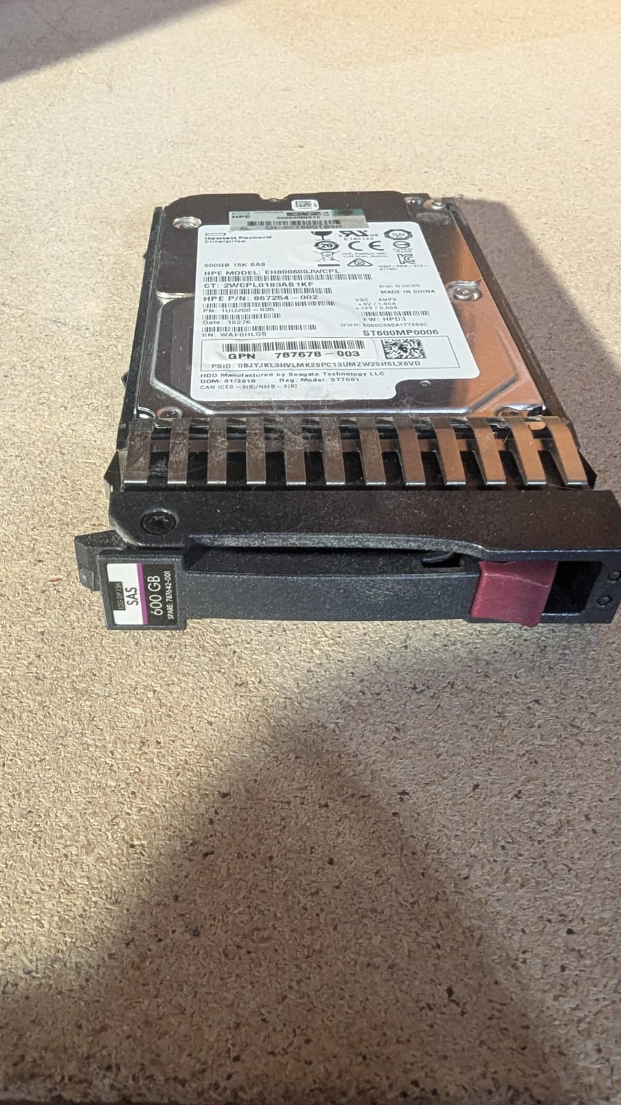 HP 600GB 15K SAS 12Gbps 2.5-inch enterprise hard drive