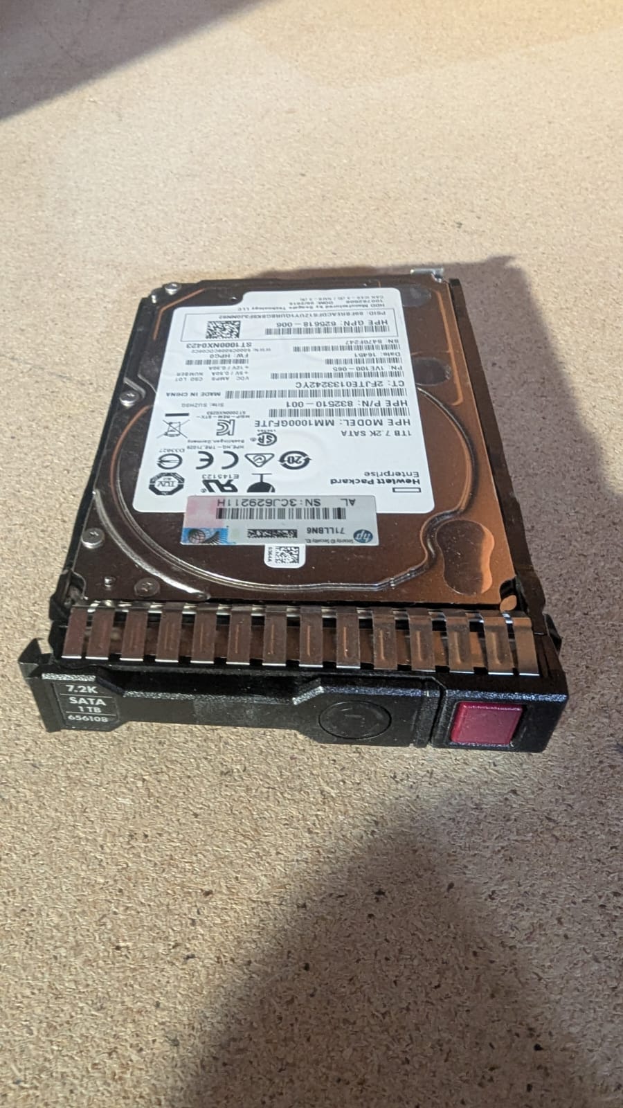 HP 1TB 7.2K SAS 6Gbps 3.5-inch enterprise hard drive