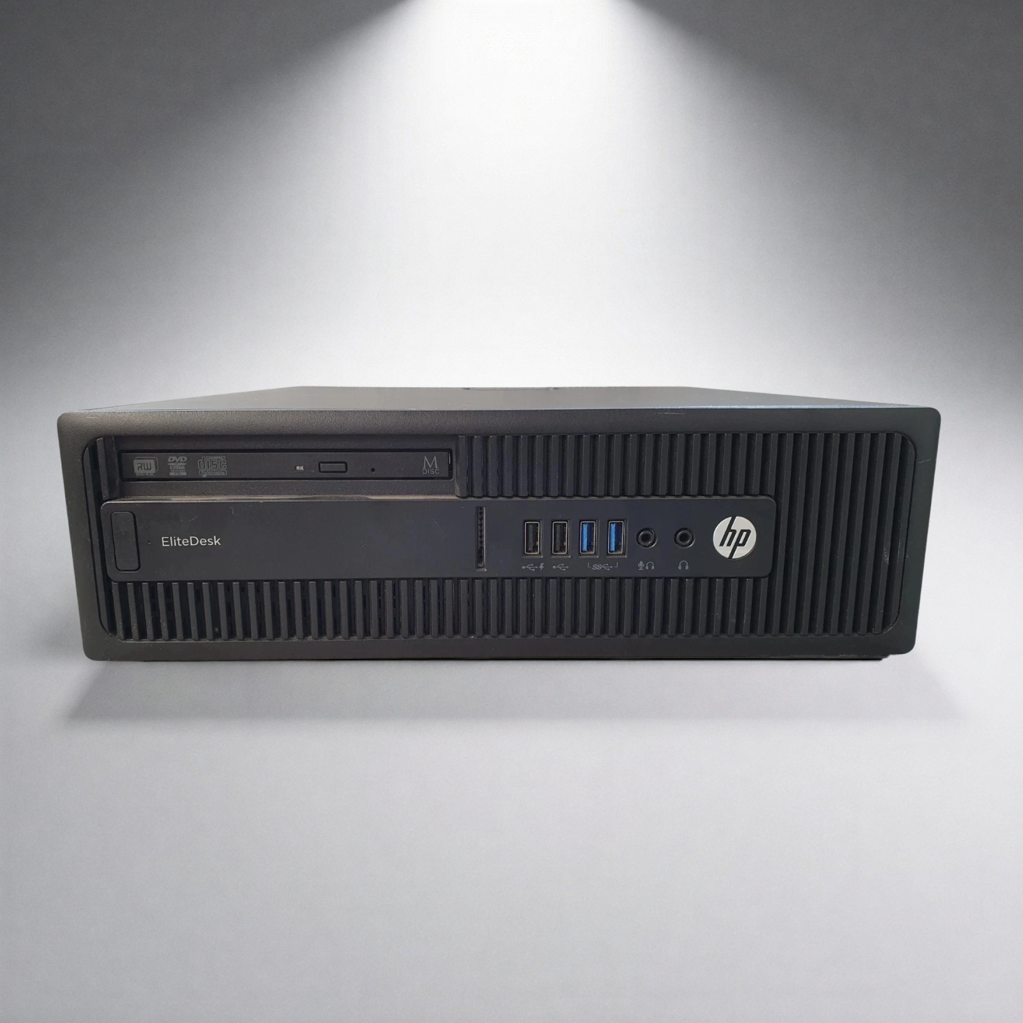 Refurbished HP EliteDesk 705 G2 desktop, AMD A8, 4GB RAM, 500GB HDD, Windows 10 Pro
