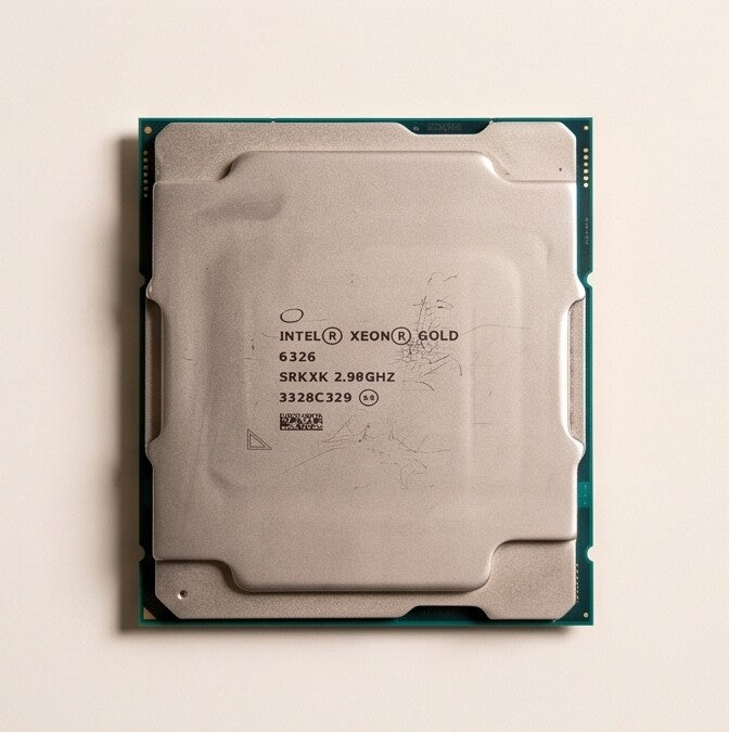 Intel Xeon Gold 6326 server processor, side view