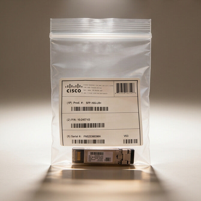 Cisco SFP-10G-LR transceiver, detail view