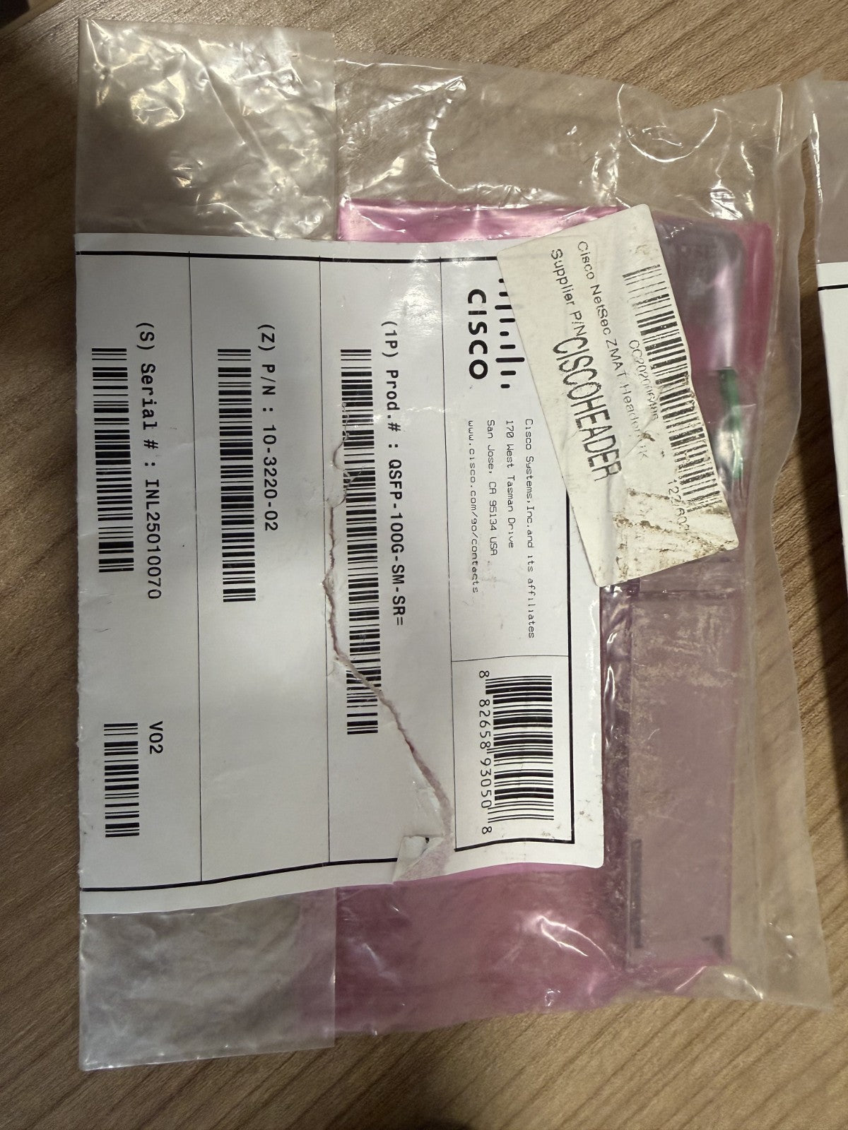 Cisco QSFP-100G-PSM4-S 100GBASE transceiver module, new and sealed