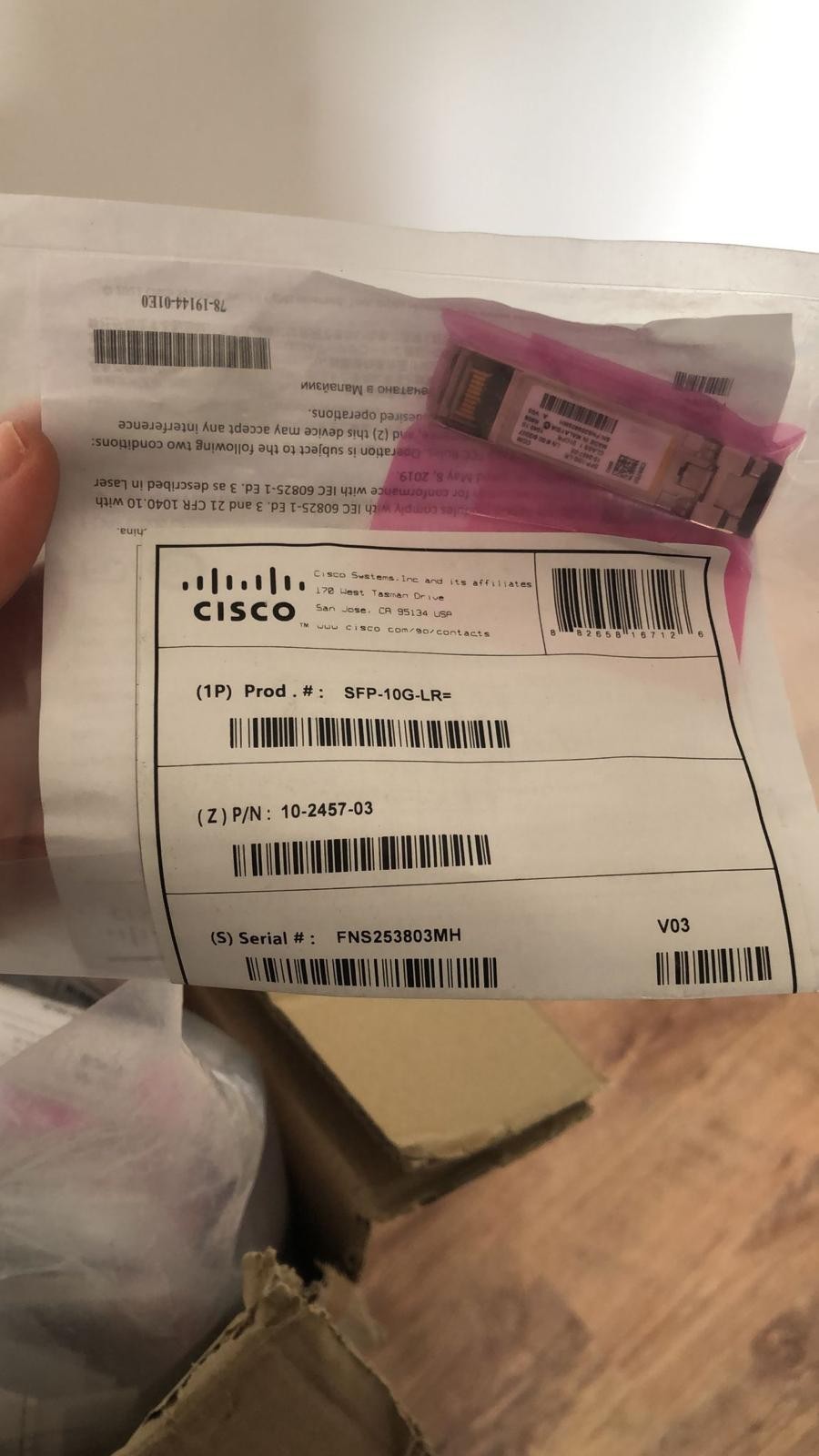 Cisco SFP-10G-LR 10GBASE-LR fibre transceiver module