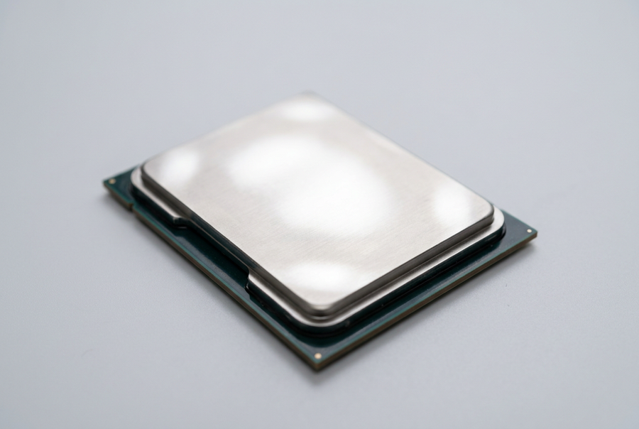 Intel Xeon server processor with metal heat spreader